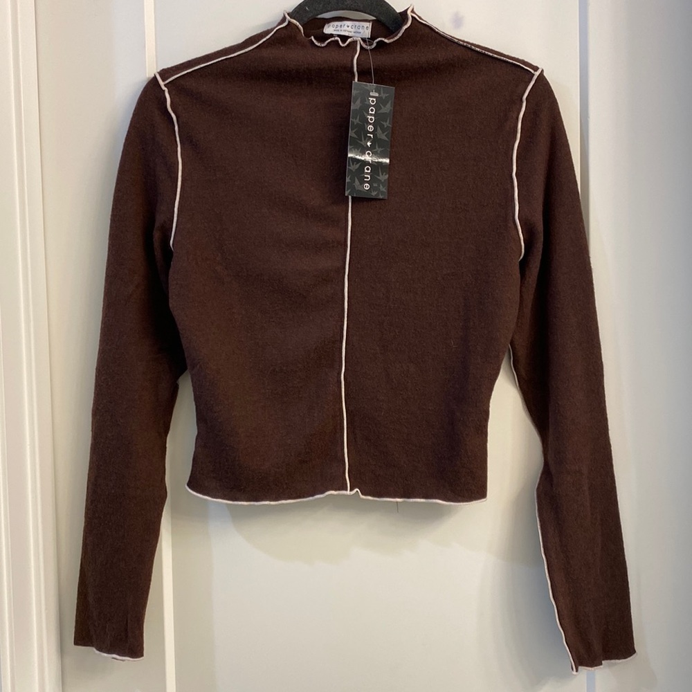 Raw edge crop top